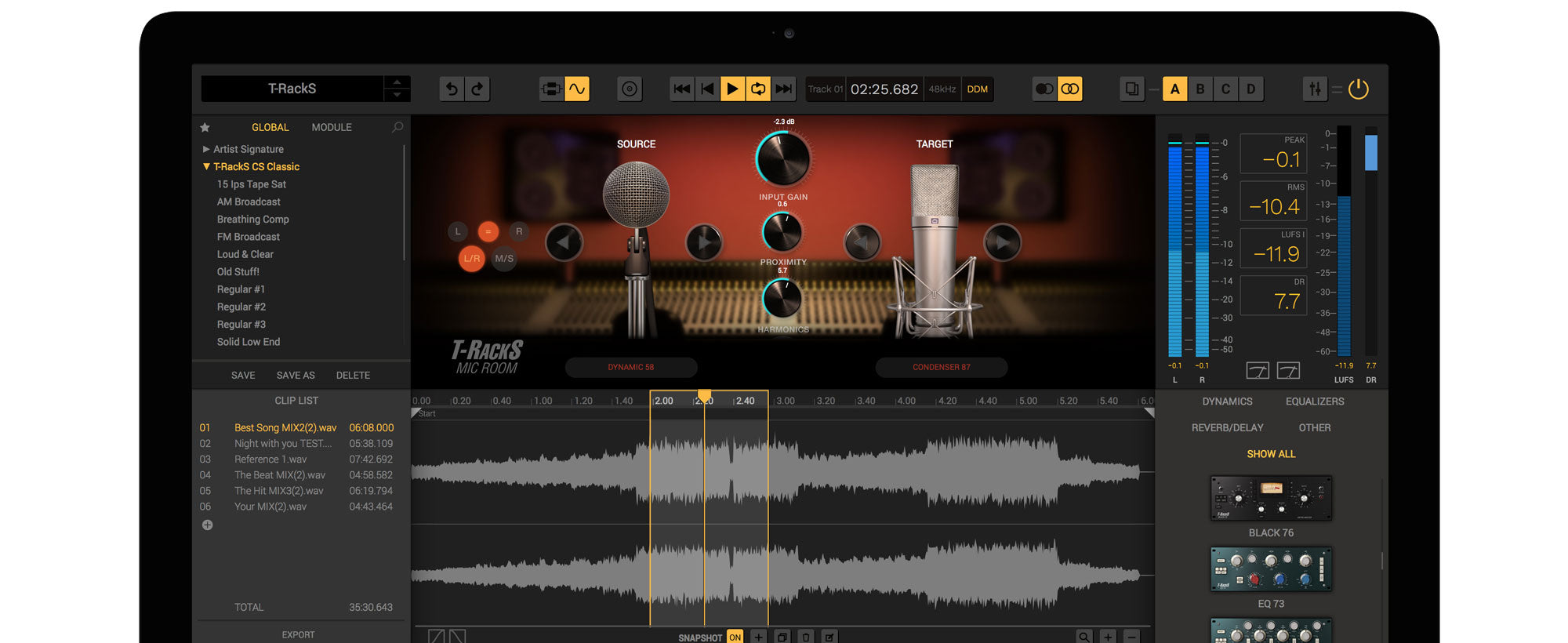 IK Multimedia Mic Room PlugIn Professional Audio Design, Inc